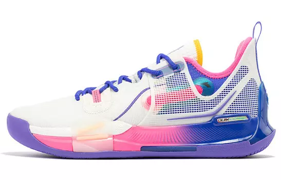 Баскетбольные кроссовки Burning War мужские с низким верхом Feather White/game Blue 361°