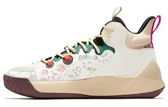 Баскетбольные кроссовки Busters 3Elite для мужчин с высоким верхом, ванильно-желтый/молочный чай Qiaodan