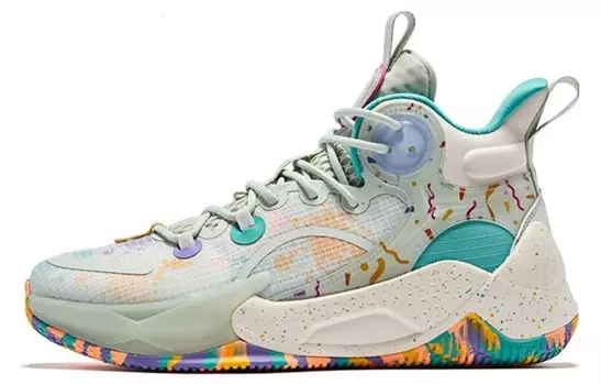 Баскетбольные кроссовки Busters 3Elite мужские высокие зеленые Qiaodan