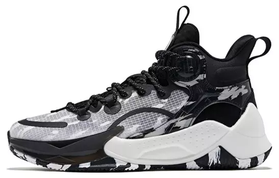 Баскетбольные кроссовки Busters 3Elite мужские высокие черные/белые Qiaodan