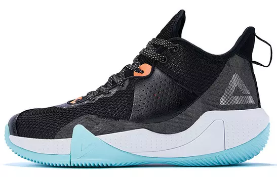 Баскетбольные кроссовки Cavalry 3 мужские высокие черные/белые Peak