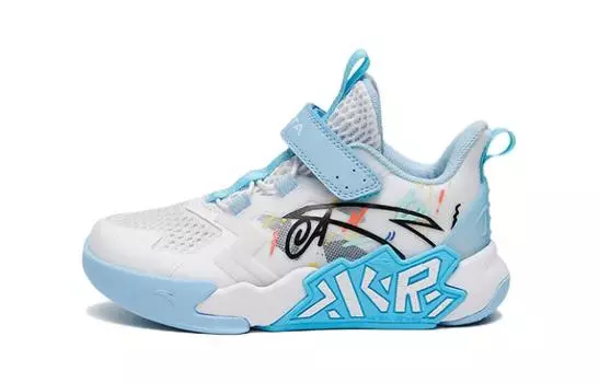 Баскетбольные кроссовки Cement Busters Kids PS Low-top белые/королевские синие Anta Kids