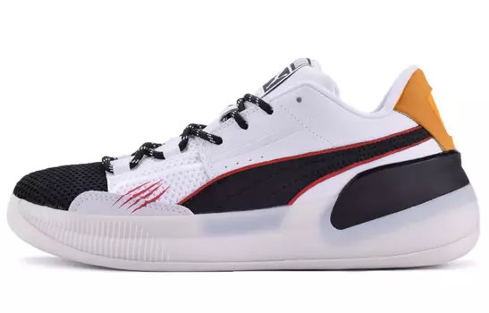 Баскетбольные кроссовки Clyde Hardwood Basketball Shoes Men Low-Top White/Black/Yellow/Red Puma