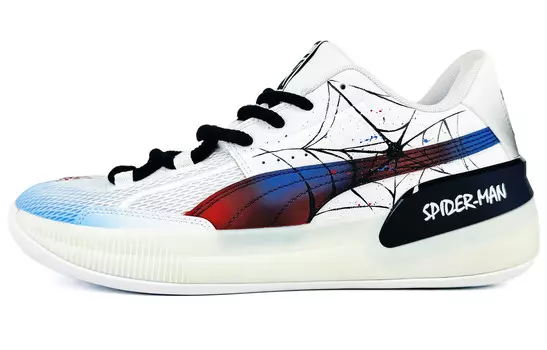 Баскетбольные кроссовки Clyde Hardwood мужские с низким верхом, синие/красные Puma