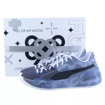 Баскетбольные кроссовки Clyde Hardwood Team Basketball Shoes Men Low-Top Black/Blue Puma