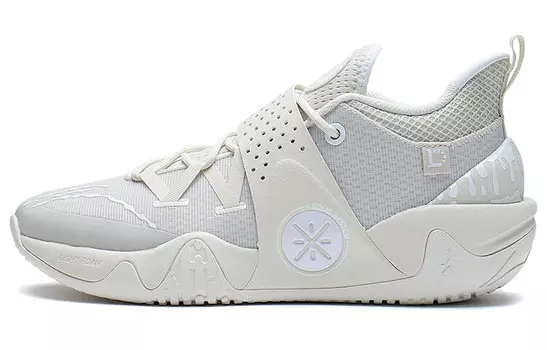 Баскетбольные кроссовки Coldblood мужские с низким верхом жемчужно-белые Lining