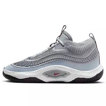 Баскетбольные кроссовки COSMIC UNITY 3 Nike, цвет Silber/Platinum/Varsity Rot/Zement Grau/Wei/Schwarz
