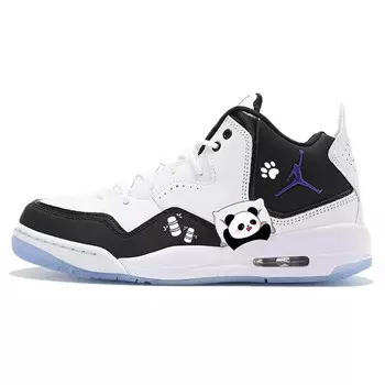 Баскетбольные кроссовки Courtside 23 Vintage унисекс среднего размера, черный/белый Jordan