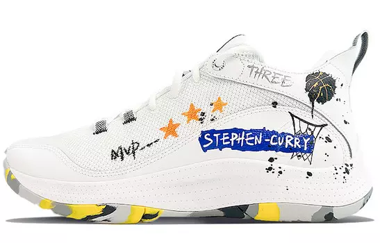 Баскетбольные кроссовки Curry 1 мужские, среднего размера, синие Under Armour
