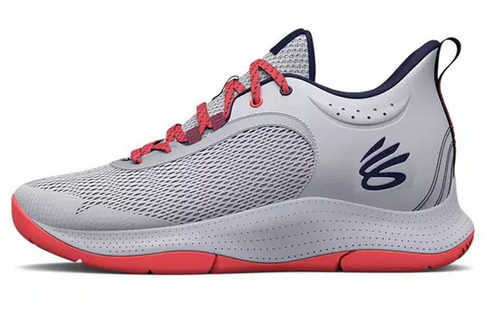 Баскетбольные кроссовки Curry 3Z6 мужские с низким верхом серые/оранжевые Under Armour