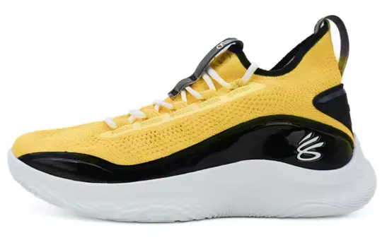 Баскетбольные кроссовки Curry 8 унисекс среднего размера желтые Under Armour