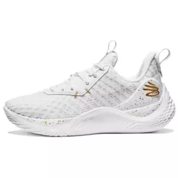 Баскетбольные кроссовки Curry Flow 10 унисекс с низким верхом белого цвета Under Armour