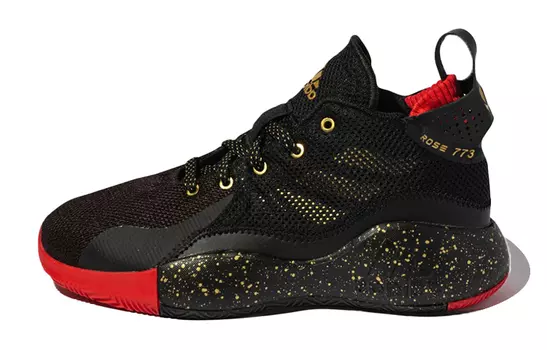 Баскетбольные кроссовки D Rose 773 для детей GS Low-top черные/красные Adidas