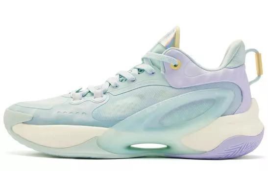 Баскетбольные кроссовки Dawn мужские с низким верхом цвета Powder Blue, Steamy Purple Qiaodan