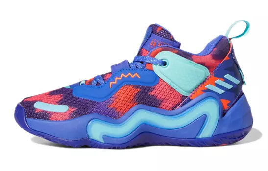 Баскетбольные кроссовки DON Issue #3 для детей GS Low-top Blue/розовые Adidas