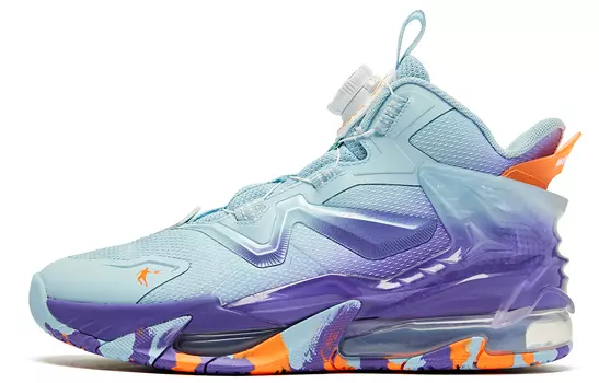 Баскетбольные кроссовки Dragons Kids GS High-top Sky Blue Qiaodan, голубой