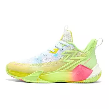 Баскетбольные кроссовки DVD Kids GS Low-top 361 Degrees White/Fluorescent Bright Green 361°Kids, желтый/белый/зеленый