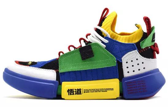 Баскетбольные кроссовки Essence 2 ACE Vintage женские, средней высоты, синие/зеленые/желтые Lining