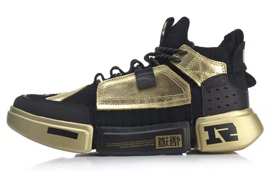 Баскетбольные кроссовки Essence ACE Vintage Men Mid-top Black/Gold Lining