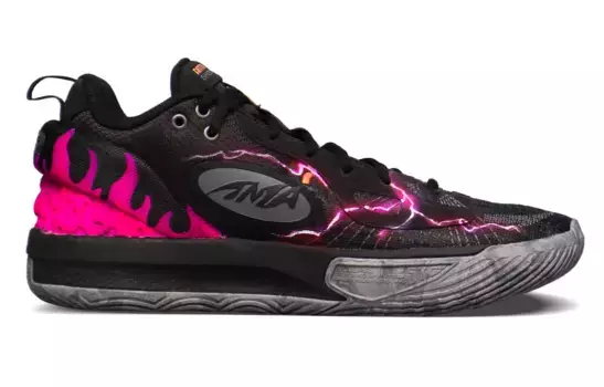 Баскетбольные кроссовки Fengmang 1 Basketball Shoes Men Low-Top Black/Purple Anta