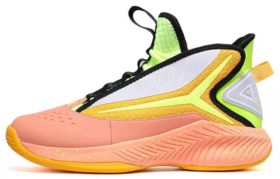 Баскетбольные кроссовки Flare Star мужские с высоким берцем цвета хурмы и оранжевого цвета Peak