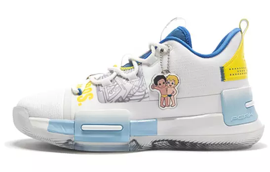 Баскетбольные кроссовки Flash мужские с низким верхом белого цвета Peak