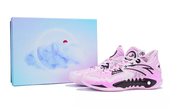 Баскетбольные кроссовки Frenzy 5 мужские низкие черные/розовые Anta