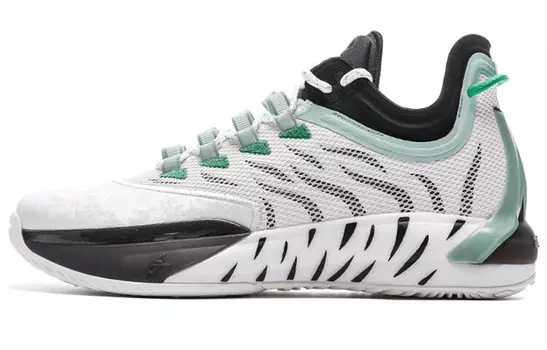 Баскетбольные кроссовки GH1 мужские с низким верхом, белые/черные/зеленые Anta