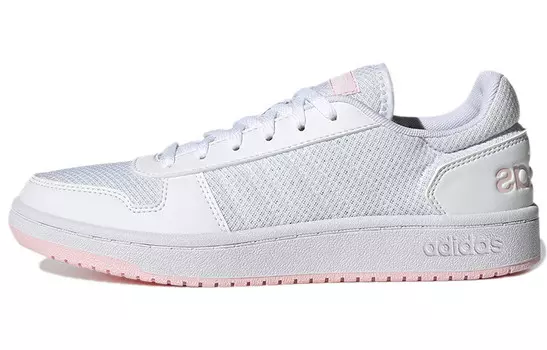 Баскетбольные кроссовки Hoops 2.0 женские с низким верхом, белые/пудровые Adidas Neo