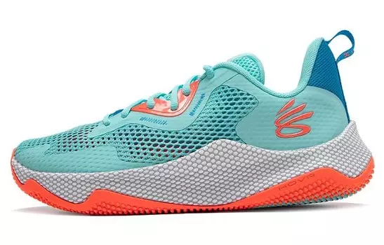 Баскетбольные кроссовки Hovr Splash 3 унисекс с низким верхом, синие/оранжевые Under Armour