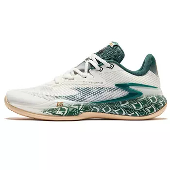 Баскетбольные кроссовки Humble V2 Basketball Shoes Men Low-Top Microcrystalline White Jade Green Erke