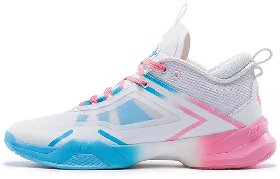 Баскетбольные кроссовки Hydrogen 1 для мужчин с низким верхом цвета коралловый белый/кристально-синий Rigorer