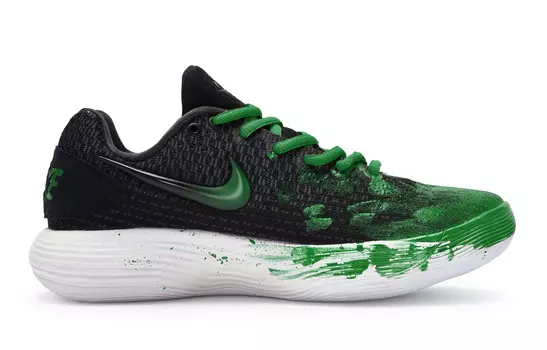 Баскетбольные кроссовки Hyperdunk 2017 мужские с низким верхом зеленые/черные Nike