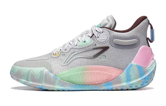 Баскетбольные кроссовки JB1 Kids GS Mid-top Серый/зеленый/синий/розовый Lining Young