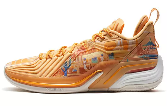 Баскетбольные кроссовки Jeremy Lin Three Generations для мужчин с низким верхом, оранжевого цвета Xtep