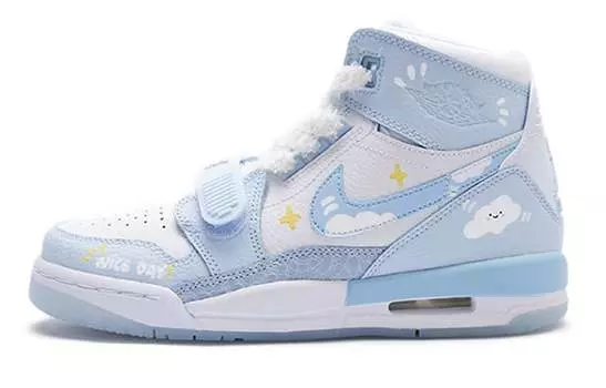 Баскетбольные кроссовки Jordan Legacy 312 Vintage GS, Light Blue