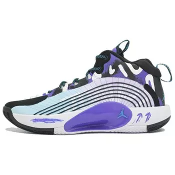 Баскетбольные кроссовки Jumpman 2021 для мужчин, средний верх, синие/фиолетовые Jordan