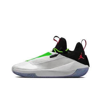 Баскетбольные кроссовки Jumpman Hustle мужские с низким верхом черного/зеленого/белого/синего цвета Jordan