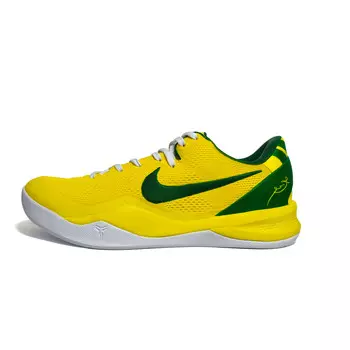 Баскетбольные кроссовки Kobe 8 унисекс с низким верхом желто-зеленые Nike