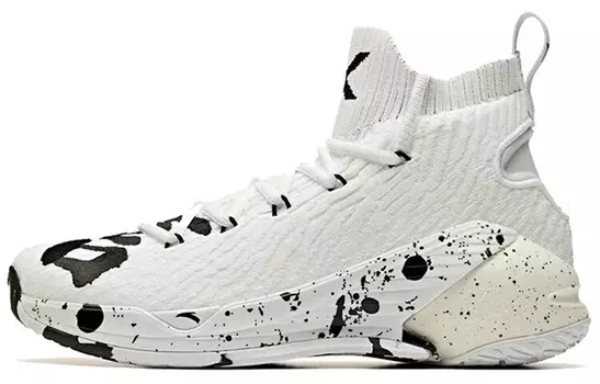 Баскетбольные кроссовки KT4 мужские высокие черные/белые Anta