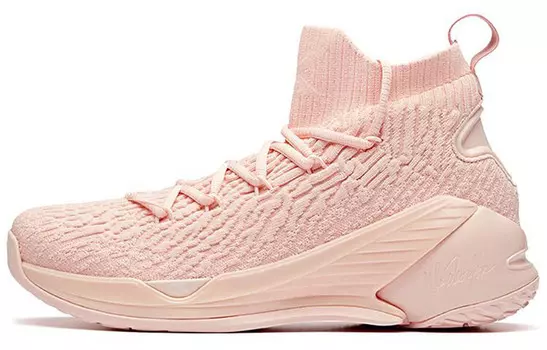 Баскетбольные кроссовки KT4 мужские высокие розовые Anta