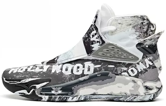 Баскетбольные кроссовки KT5 мужские высокие черные/белые Anta