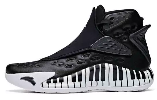 Баскетбольные кроссовки KT5 мужские высокие черные/белые Anta