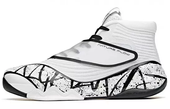 Баскетбольные кроссовки KT6 мужские высокие белые/черные Anta