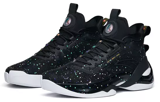 Баскетбольные кроссовки KT7 мужские высокие черные/белые Anta