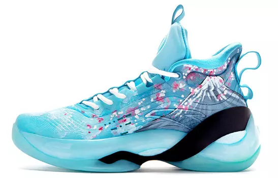 Баскетбольные кроссовки KT7 мужские высокие синие Anta