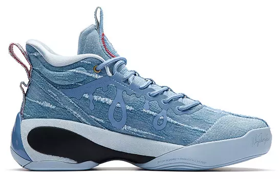 Баскетбольные кроссовки KT7 мужские высокие синие Anta