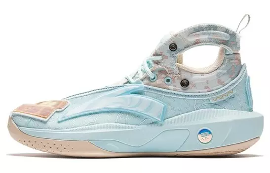 Баскетбольные кроссовки KT8 мужские высокие синие Anta