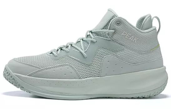 Баскетбольные кроссовки Lan Qie мужские, среднего размера, пыльно-зеленые Peak