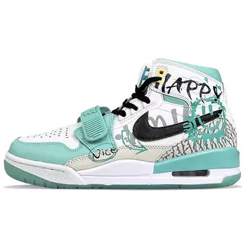 Баскетбольные кроссовки Legacy 312 Vintage для мужчин с высоким верхом, зеленый Jordan